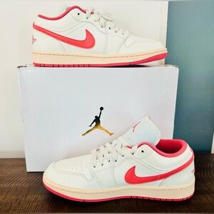 Women’s Air Jordan 1 Low. Sail/Pink salt guava ice.